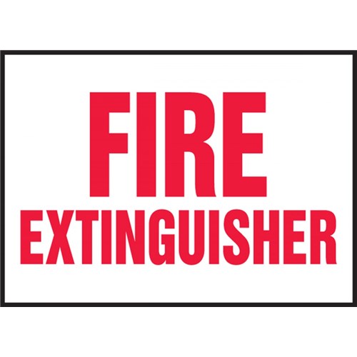 Sign, Fire Exting. Label, 5/pk, Adh Viny