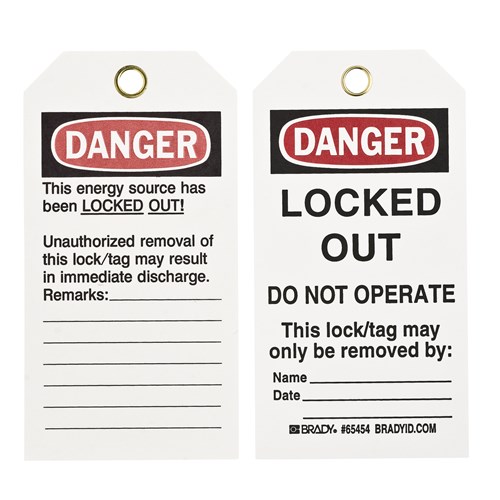 Lock Out Tag, Paper, PK/25