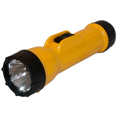 Industrial Yellow Flashlight, 2 D-Cell