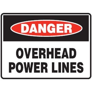 Barricade Type I Danger Overhead Power