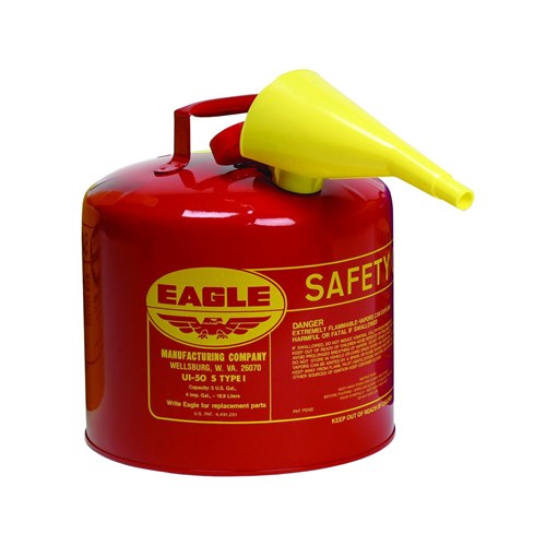 Safety Can, Type 1, Red, 5 Gallon