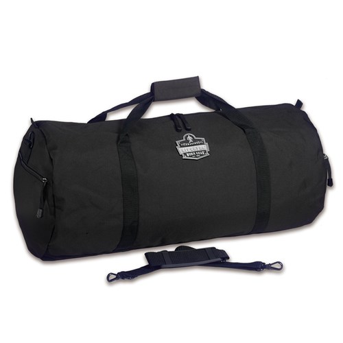 Nylon Duffell Bag, Black, Medium