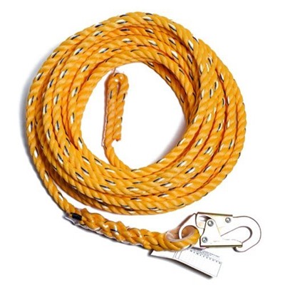 Rope Lifeline, 200ft 5/8in Rope,SnapHook