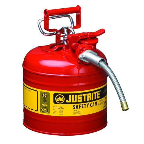 Type I Safety Can, 1 Gallon, Red, funnel