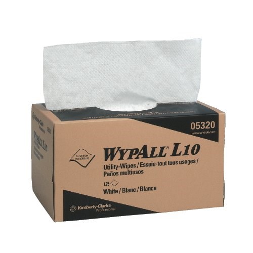 WYPALL L10 Utility Wipes, White, 125/bx