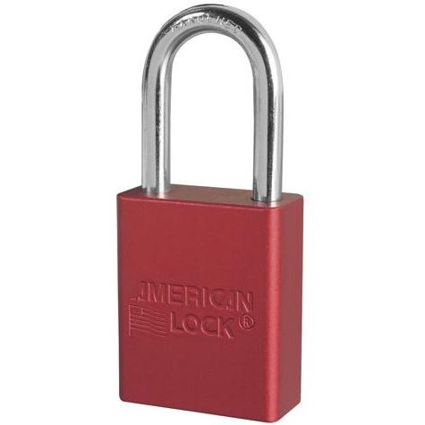 Alum Red padlock 1/4 x 1-1/2 shackle