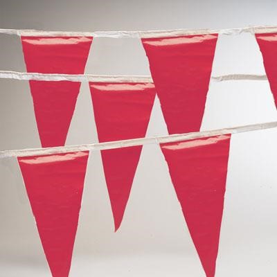 Red Pennant Flags, 60 Feet Per Roll