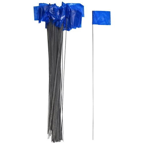 Wire marking flag BLUE 2.5inx3.5inx21in