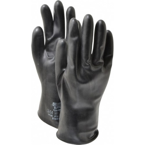 Butyl Glove, 11in, 16 mil, Size 9/L