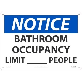 NOTICE BATHROOM OCCUPANCY SIGN