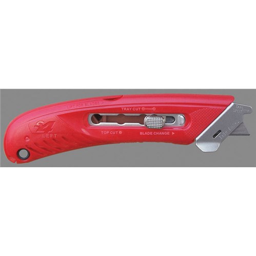S4 Left Hand Safety Box Cutter, Red