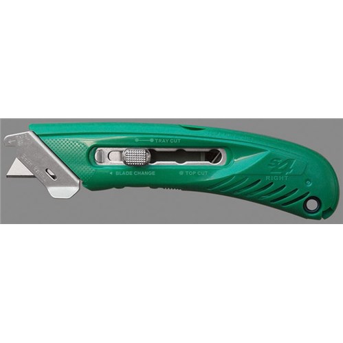 S4 Right Hand Safety Box Cutter, Green