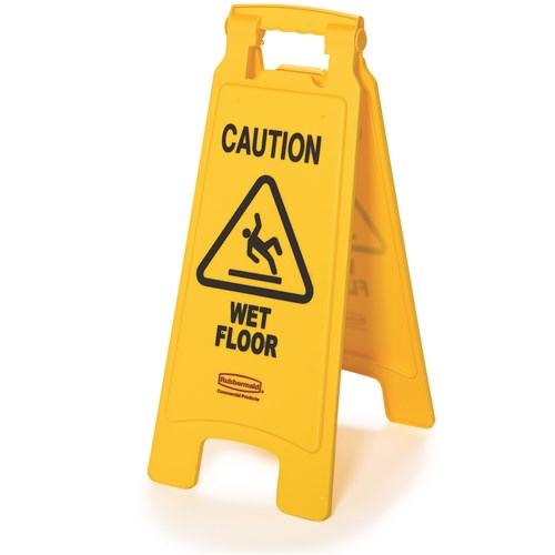 Caution Wet Floor Sign, Folded