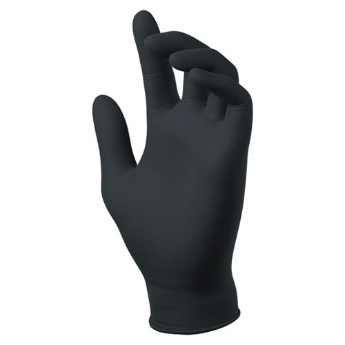 Glove, Nitrile, BLACK, 9.5" 4mil PF, MD