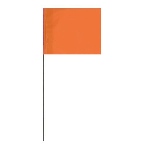 Wire marking flag, 4"x5" w/21" stake,