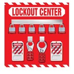 LockOutTagOut Store Board, 6 padlock