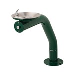Round, barrier-free green pipe pedestal,