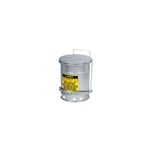 Oily Wast Can, 6 Gal Foot Operated Cover