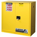 Flam Liq Cabinet, Yellow 30 Gal, 1 Door