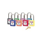 Eight 410 Xenoy padlocks One each color