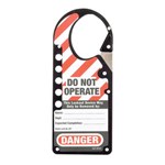 Labeled Snap-On Hasp - Black