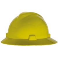 V-Gard Full Brim Hard Hat StdSusp,Yellow