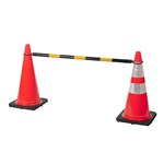 Retractable Cone Bar, BLK/YLW 4ft-8ft