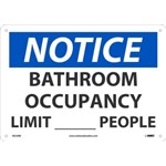 NOTICE BATHROOM OCCUPANCY SIGN