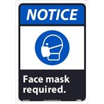 NOTICE FACE MASK REQUIRED ANSI SIGN