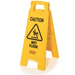 Caution Wet Floor Sign, Folded