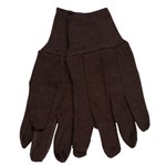Brown Jersey 100 pct Cotton Glove, LG