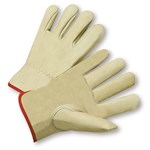 Cowhide Grain Leather Drivers Glove, LG