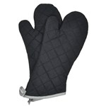 Oven Mitt Double Black Padded 17inch