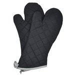 Oven Mitt Double Black Padded 17inch