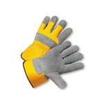 Leather Palm Glv, Yellow Canvas Back, LG
